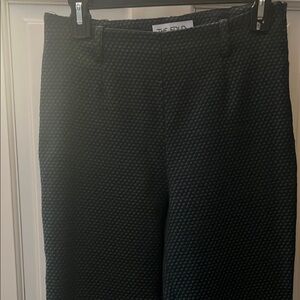 The Fold Women's Black Textured Straight Leg Pants